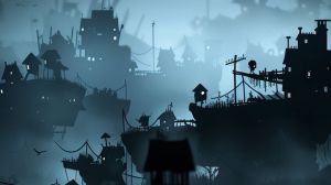 Deeplanders Underground City With Oblique Buildings In Shadows