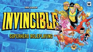 Invincible TTRPG Banner With Cast Of Heroes
