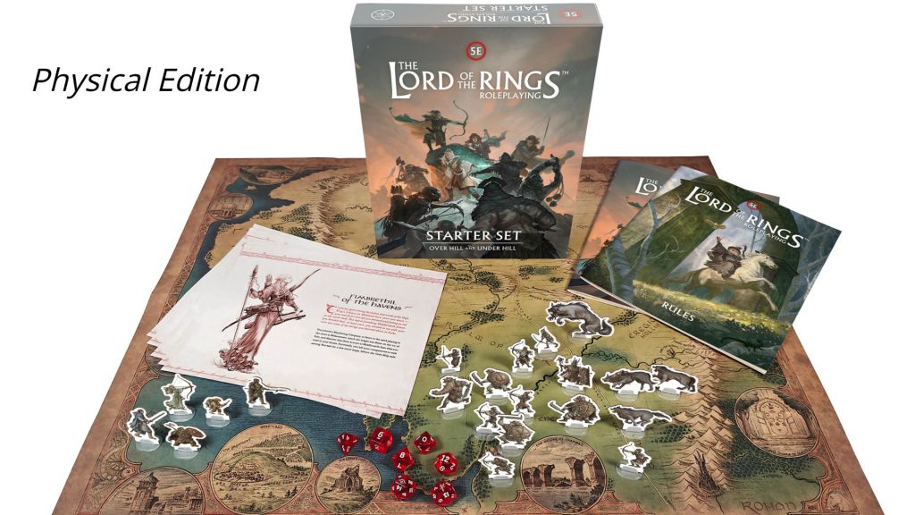 Lord Of The Rings 5 E RPG Starter Set Physical Components
