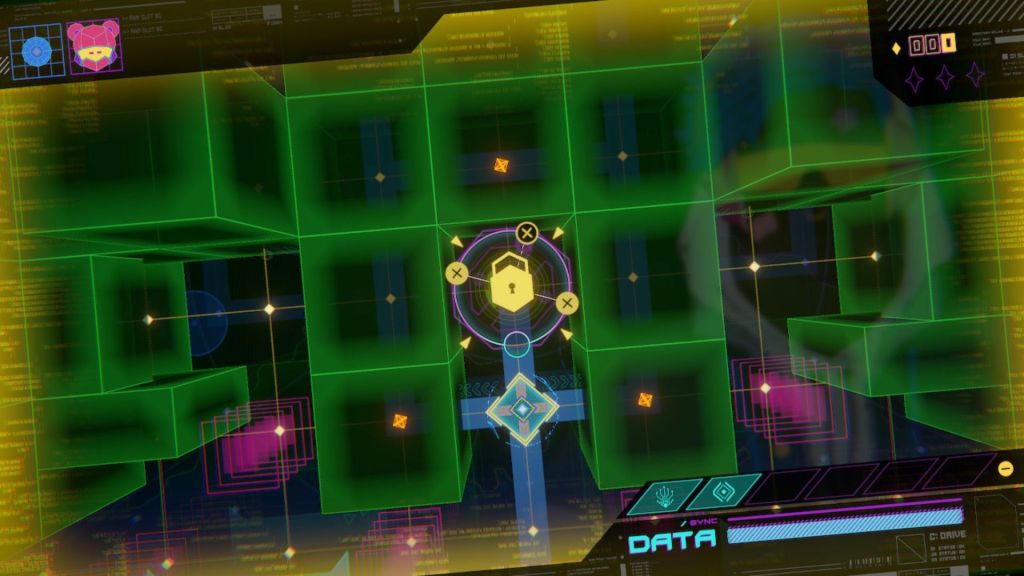 Gridbeat Hacking Mechanism With Rhythm Buttons On Grid Map