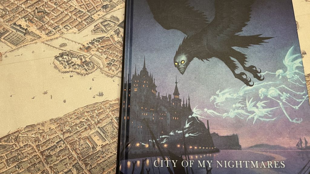 Vaesen City Of My Nightmares Expansion Book With Map Close Up